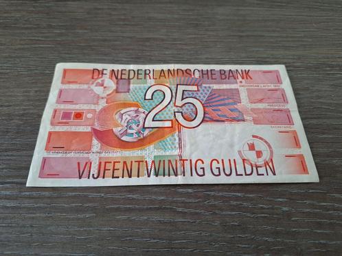 Biljet 25 gulden Roodborstje, 1989, Postzegels en Munten, Bankbiljetten | Nederland, 25 gulden, Ophalen of Verzenden