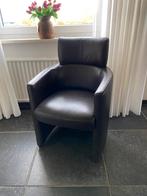 Stoel LongLife leer met wieltjes, Ophalen, Bruin, Leer, Zo goed als nieuw