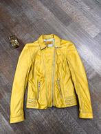 Milestone geel leren jasje mt 38 ZGAN, Milestone, Geel, Zo goed als nieuw, Ophalen