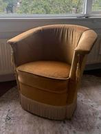 Vintage stoel geel, Huis en Inrichting, Fauteuils, Ophalen, Gebruikt, 50 tot 75 cm
