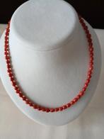 Snoer Bloedkoralen 45 cm, Verzenden, Gebruikt, Oranje, Steen of Mineraal