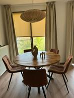 Eettafel rond 150 cm + 5 stoelen!!, Huis en Inrichting, Tafels | Eettafels, Ophalen, 100 tot 150 cm, Rond, Zo goed als nieuw