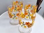 Vintage retro sapglaasjes, Huis en Inrichting, Keuken | Servies, Ophalen, Zo goed als nieuw, Glas, Overige stijlen