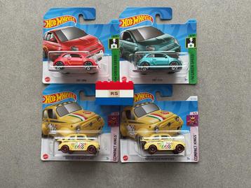 Hot Wheel Fiat 500 Collectie 4 stuks - Nieuw ! beschikbaar voor biedingen