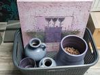 Bloempotten en kruiken paars, Tuin en Terras, Ophalen, Rond, Zo goed als nieuw, Minder dan 25 cm