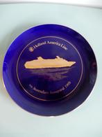 Holland American Line herdenkingsbord, Verzamelen, Scheepvaart, Ophalen of Verzenden, Zo goed als nieuw, Motorboot of Zeilboot