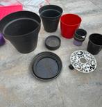 Plantenbakken + plantendrager metaal, Ophalen, Rond, Zo goed als nieuw, Metaal