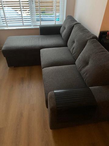 Slaapbank chaise longue VEJLBY - donkergrijs beschikbaar voor biedingen