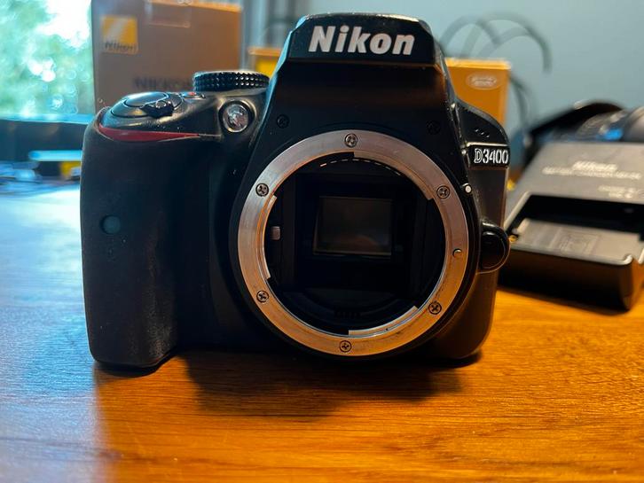 Nikon D3400 Spiegelreflexcamera, Audio, Tv en Foto, Fotocamera's Digitaal, Gebruikt, Spiegelreflex, Nikon, Geen optische zoom