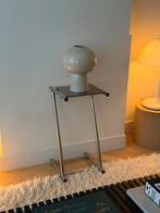 RvS bijzettafel piedestal, Ophalen, Gebruikt