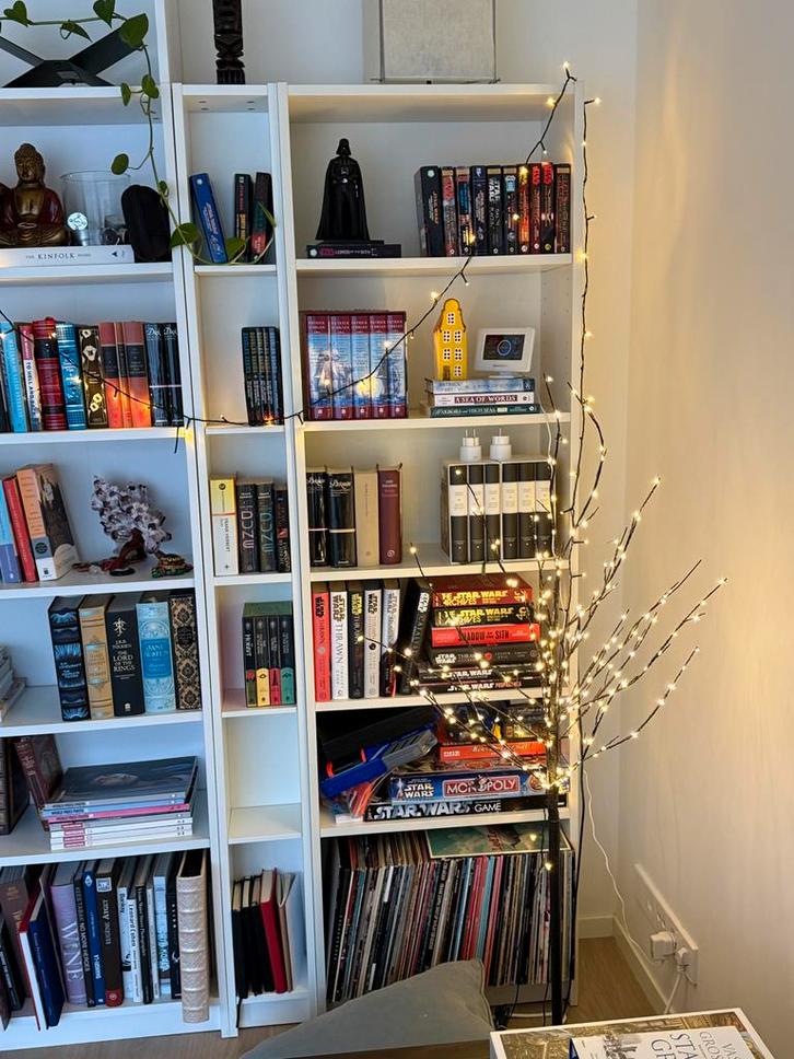 4x Billy IKEA kasten - Wit, Huis en Inrichting, Kasten | Boekenkasten, Gebruikt, 200 cm of meer, 25 tot 50 cm, Met plank(en), Overige materialen