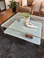 Salontafel glas, Huis en Inrichting, Tafels | Salontafels, Ophalen, 100 tot 150 cm, Vierkant, 50 tot 100 cm