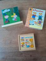 Houten Puzzel Set - Blokken, Beren, Dieren - 7,50, 2 tot 4 jaar, Zo goed als nieuw, Van hout, Meer dan 50 stukjes