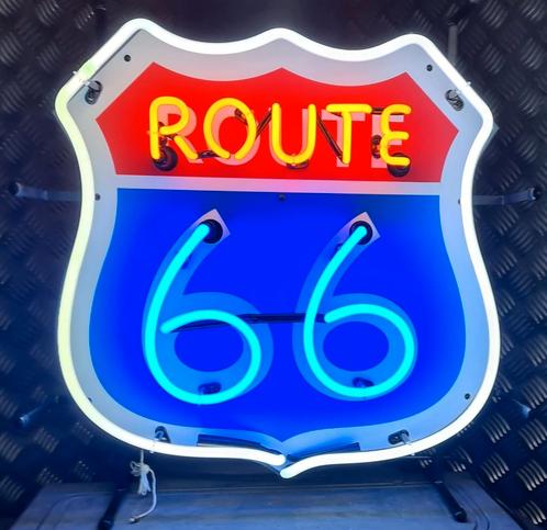 FIFTIES SIXTIES NEONVERLICHTING ROUTE 66 MET ACHTERPLAAT, Verzamelen, Automaten | Overige, Nieuw, Ophalen
