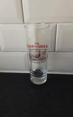 THE FAMOUS GROUSE long drink glas met bruine logo, Ophalen of Verzenden, Zo goed als nieuw, Borrel- of Shotglas