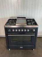 Luxe Boretti Majestic antraciet fornuis–91 cm incl afzuigkap, Witgoed en Apparatuur, Fornuizen, Gebruikt, 60 cm of meer, Ophalen of Verzenden