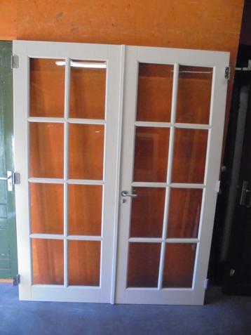 Openslaande binnendeuren met glas, 166,5 x 218 (nr. HA250A) beschikbaar voor biedingen