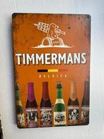 Timmermans Bier Reclamebord metaal 30 bij 20, Verzamelen, Ophalen of Verzenden, Reclamebord