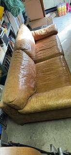 Gratis Lederen Bank - Gebruikt, Huis en Inrichting, Banken | Bankstellen, Ophalen, Gebruikt, Driepersoons, Rechte bank