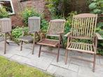 Houten Tuinstoelen - Set van 4 Inklapbare Stoelen, Ophalen
