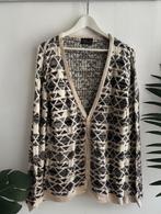 Pull & Bear Geometrisch Vest met Knoopsluiting - Maat XL, Verzenden, Beige, Maat 56/58 (XL), Zo goed als nieuw