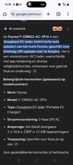 Feyree Draagbare EV-Lader 11kW - Nieuwstaat, Ophalen of Verzenden, Zo goed als nieuw, Laadkabel