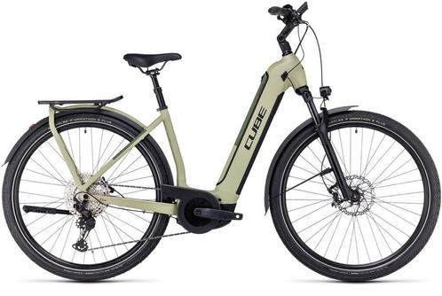 Zgan CUBE KATHMANDU HYBRID SLX 750 GREEN/OLIVE  lage instap, Fietsen en Brommers, Elektrische fietsen, Zo goed als nieuw, Cube