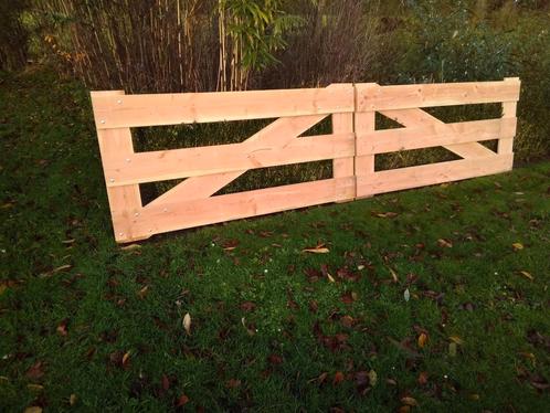 Douglas landhek / weidehek / poort 4 m, Tuin en Terras, Tuinhekken en Hekwerk, Nieuw, Tuinhek, Hout, Ophalen