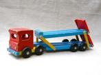 Heros germany truck autotransporter oplegger, hout, 33 cm., Antiek en Kunst, Antiek | Speelgoed, Verzenden