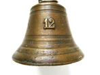 Dubbele bronzen bel no. 12 handbel schoolbel met luide klank, Ophalen of Verzenden
