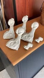 4 antieke gietijzeren badpoten griffioen, 2 x leeuwenpootjes, Antiek en Kunst, Ophalen