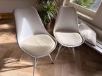 6 moderne witte stoelen, Ophalen, Zo goed als nieuw, Wit, Vijf, Zes of meer stoelen