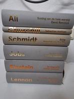 Biografieën: Ali, Churchill, Schmidt, Jobs, Einstein, Lennon, Boeken, Ophalen of Verzenden, Gelezen, Diverse, Overige