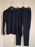 Nukus co-ord set travel overhemd en pantalon donkerblauw S, Kostuum of Pak, Blauw, Ophalen of Verzenden, Zo goed als nieuw