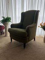 Lichtgroen/mos fauteuil, Ophalen, Gebruikt, 75 tot 100 cm, 50 tot 75 cm