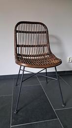 4 rotan eetkamerstoelen, Huis en Inrichting, Stoelen, Ophalen, Gebruikt, Zwart, Vier
