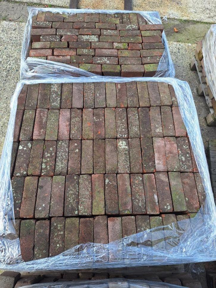 TE KOOP 12 M2 STRAKKE GEBAKKEN KLINKERS 7-DUIMERS, Tuin en Terras, Tegels en Klinkers, Gebruikt, Klinkers, Keramiek, 10 m² of meer