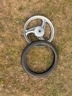 Vespa ciao velg met nieuwe band, Ophalen