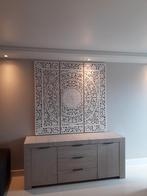 Houten whitewash wandpaneel oriental 1.52m x 1.53m, Antiek en Kunst, Ophalen