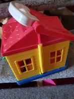 Plastic speelhuisje (17 18cm) met poppetjes van Sesamstraat, Ophalen, Zo goed als nieuw, Kunststof