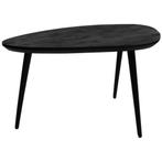 Salontafel Zwart Mangohout NIEUW, Ophalen, 50 tot 100 cm, Rond, Nieuw