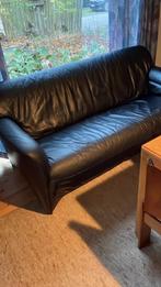 JORI Leren 3-zits bank - Donkerblauw gebruikt., Huis en Inrichting, Banken | Bankstellen, Ophalen, Gebruikt, 150 tot 200 cm, Driepersoons