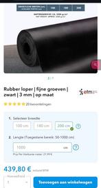 Rubber mat loper, fijne groeven, 3mm dik, 2 x 8 meter, Huis en Inrichting, Stoffering | Vloerbedekking, Nieuw, Overige typen, Rubber mat