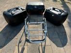 Setje motor koffers + koffers drager, Ophalen, Zo goed als nieuw
