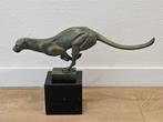 Bronzen beeld brons rennende jaguar poema cheetah luipaard, Ophalen of Verzenden