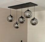 Smoke hanglamp met 5 xl bollen, Huis en Inrichting, Lampen | Hanglampen, Ophalen, Gebruikt, Glas, 75 cm of meer