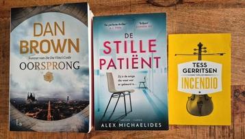 Boekenpakket: Dan Brown, Alex Michaelides, Tess Gerritsen beschikbaar voor biedingen