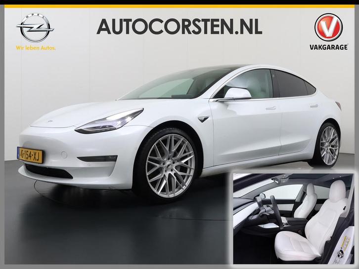 Tesla Model 3 Long Range AWD 75kWh Lmv Navi Ecc Leder Panora, Auto's, Tesla, Bedrijf, Te koop, Model 3, 4x4, ABS, Achteruitrijcamera