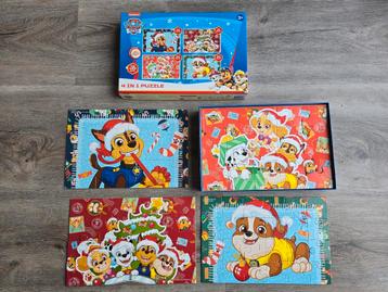 Paw Patrol 4 in 1 kerstpuzzels beschikbaar voor biedingen