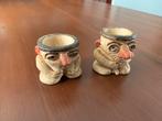 Unieke eierdopjes man & vrouw, Antiek en Kunst, Antiek | Keramiek en Aardewerk, Ophalen